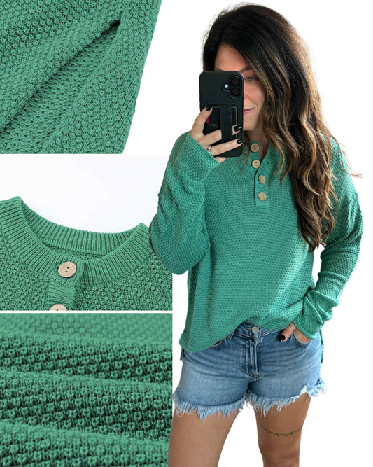 PREORDER: Cozy Button Henley