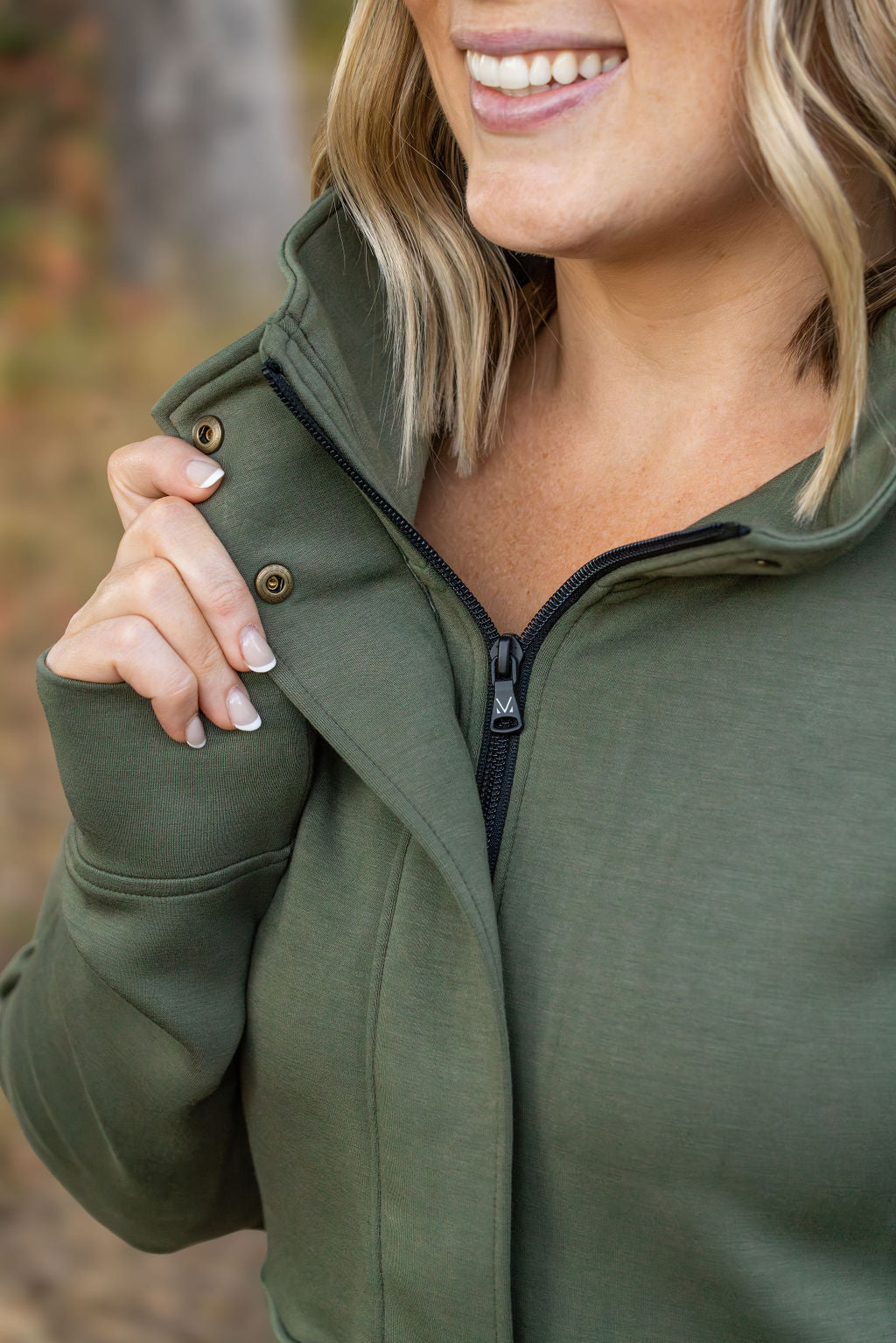 Mia Scuba Halfzip - Olive