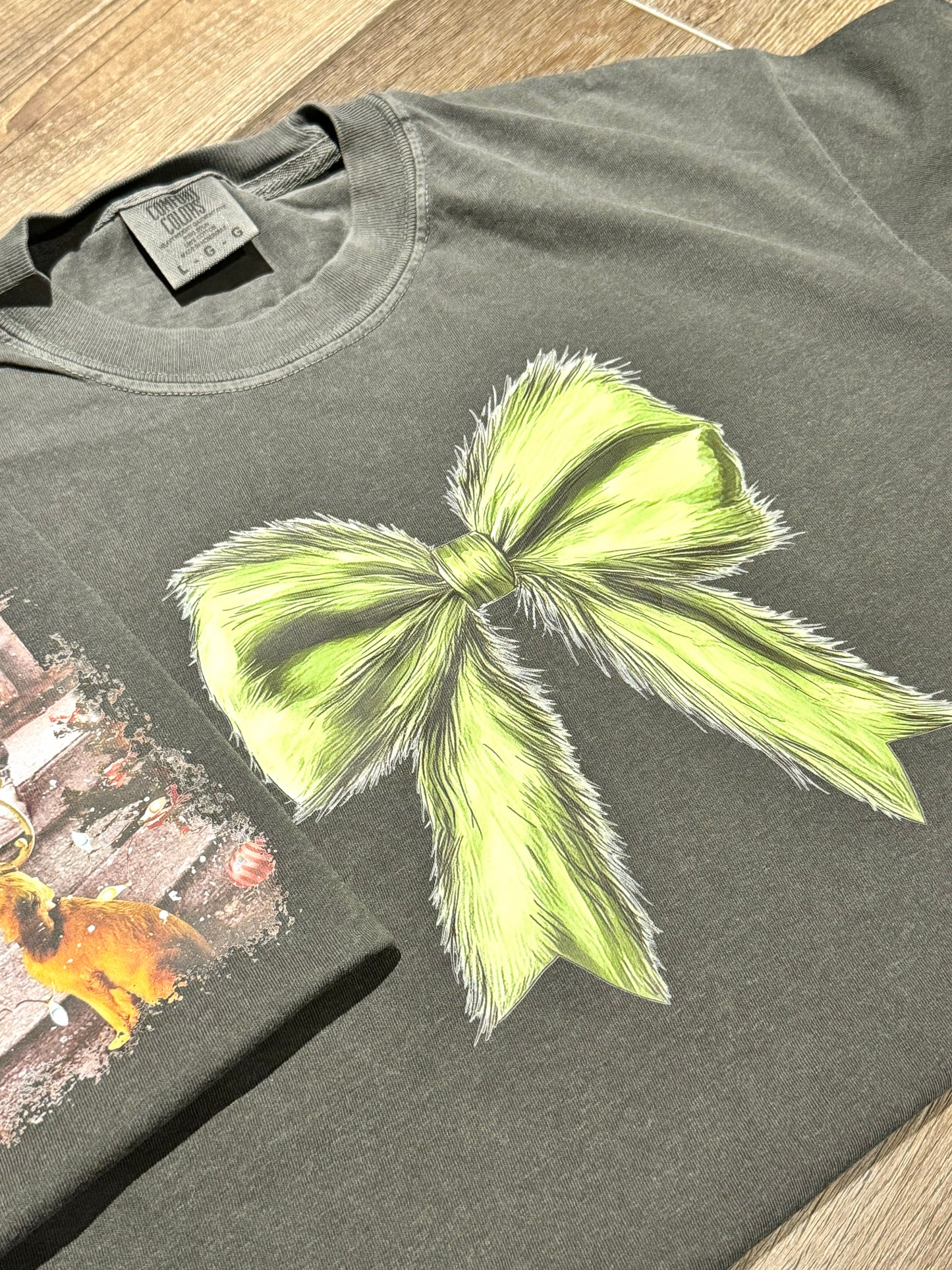 Green Guy Bow on Comfort Colors Preorder