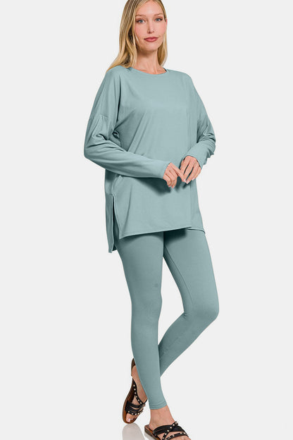 Zenana Buttery Soft Leggings Lounge Set