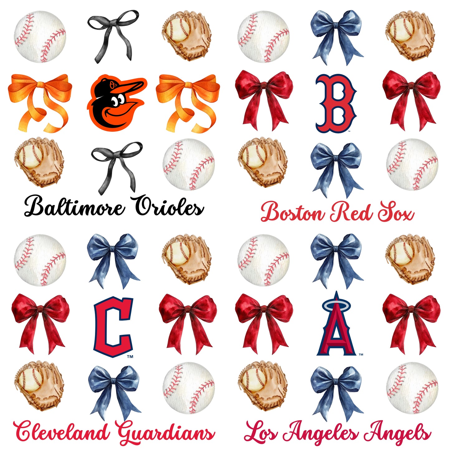 Baseball Team Bow Preorder