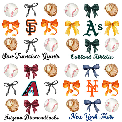 Baseball Team Bow Preorder