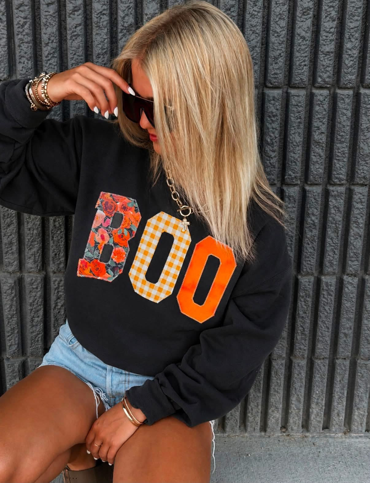 Embroidered Floral Boo Preorder