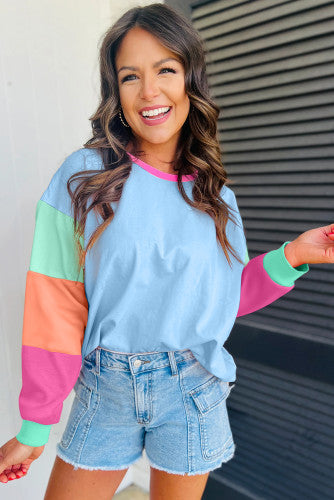 PREORDER: Spring Vibes Color Block Top