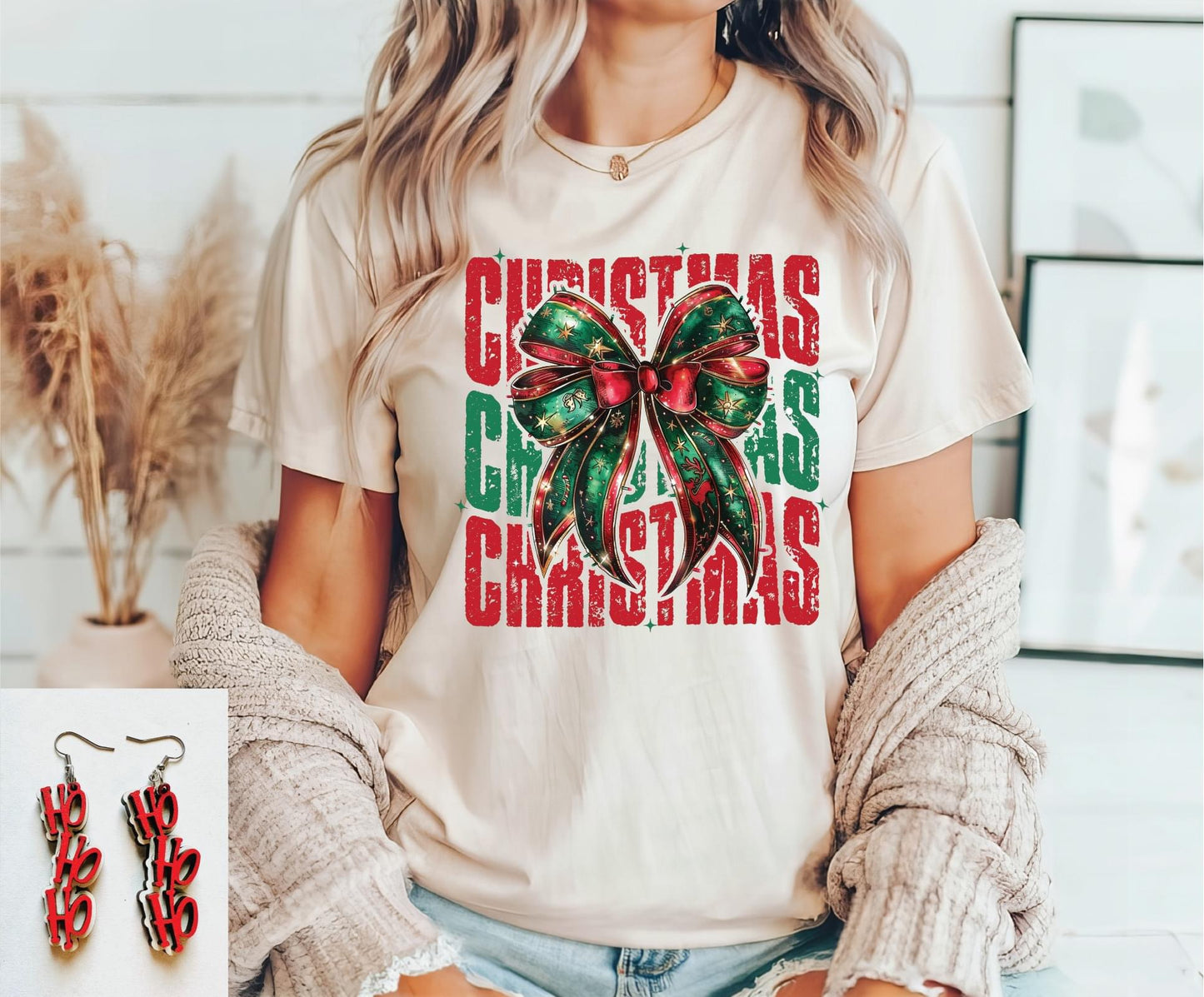 Stacked Christmas Bow Preorder