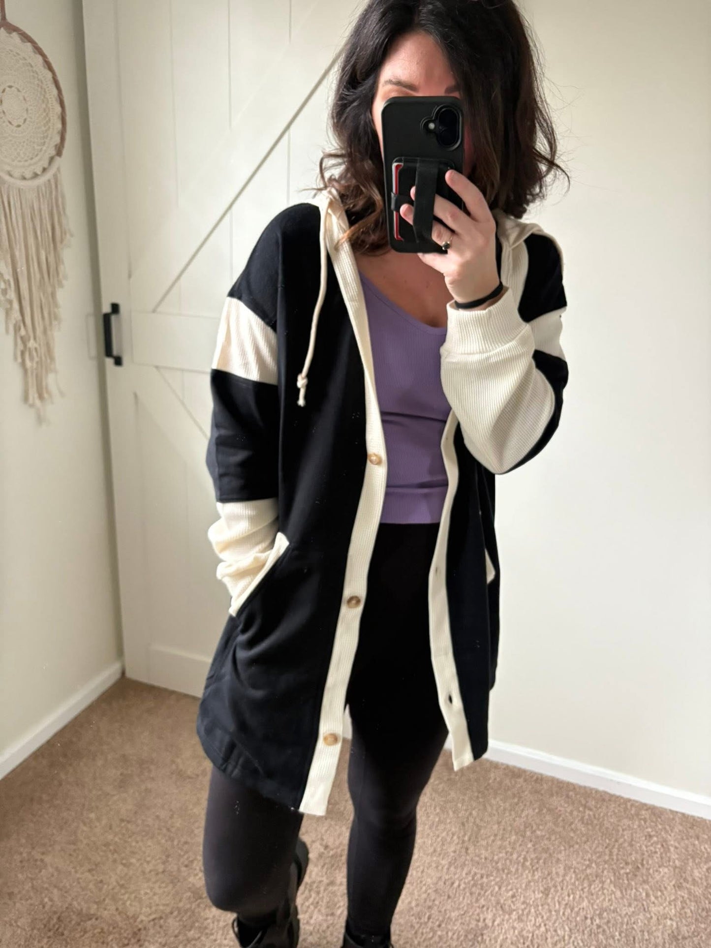 PREORDER: Cozy Contrast Hooded Tunic