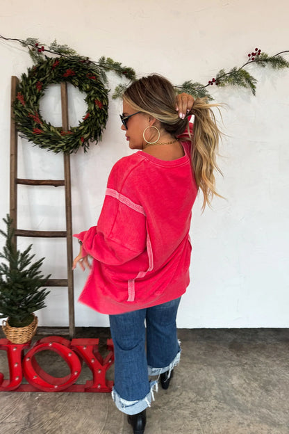 PREORDER: Classic Crew Pullover Merry, Late October Arrival