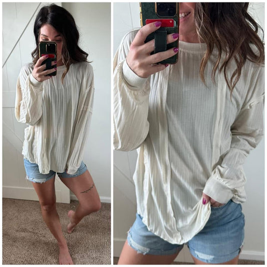 Ribbed Long Sleeve Top