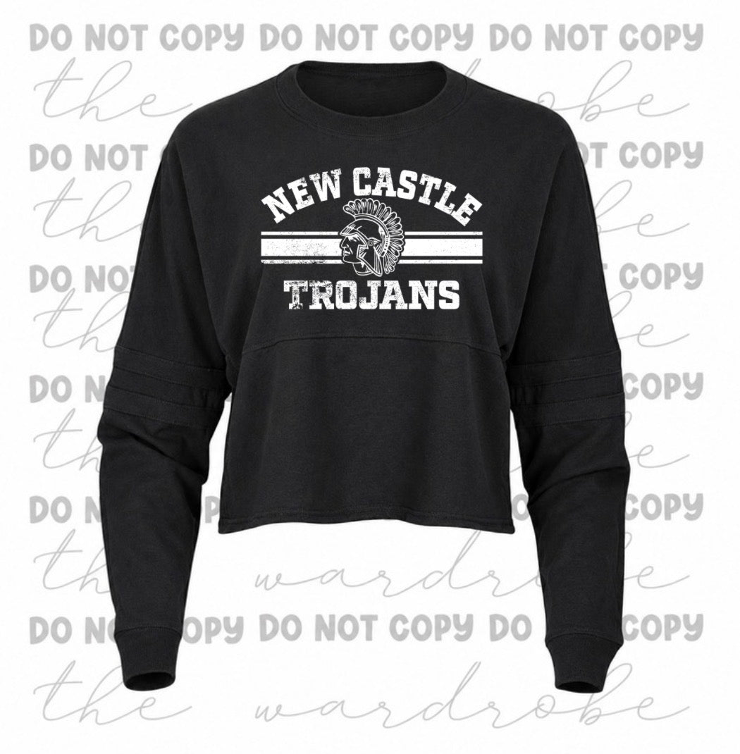 Ladies Boxy Crop Trojans Preorder
