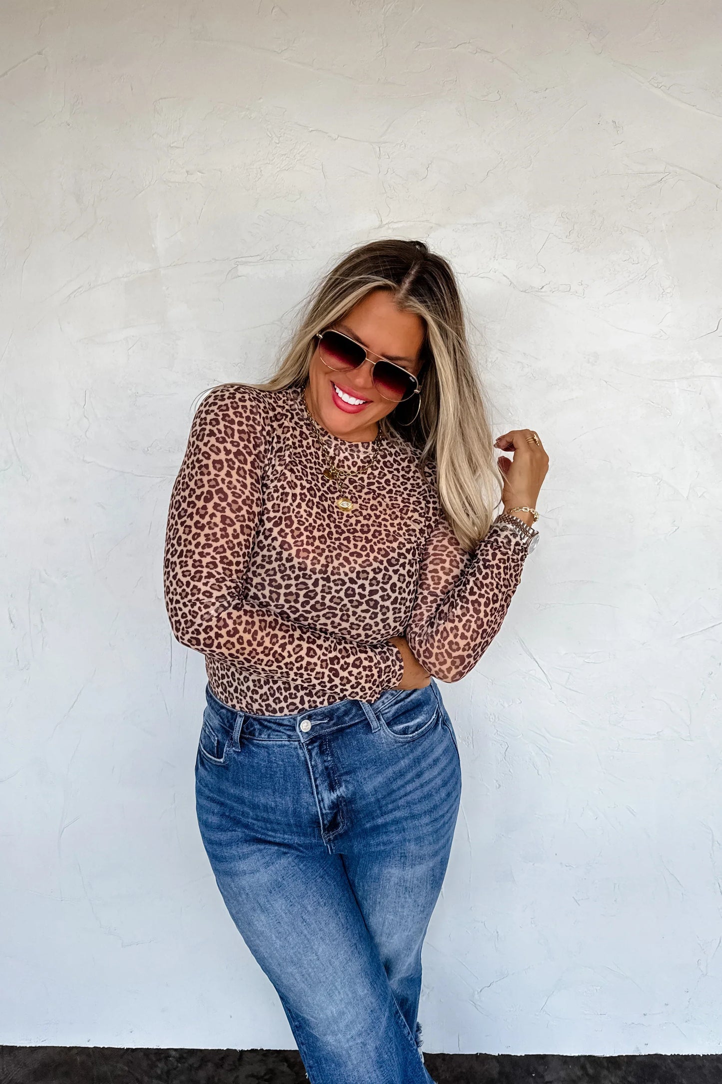 PREORDER: Camo & Cheetah Dress it Up Mesh Top, Mid November Arrival