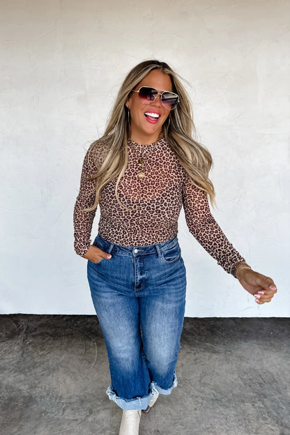 PREORDER: Camo & Cheetah Dress it Up Mesh Top, Mid November Arrival