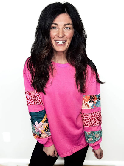 PREORDER: Bright and Bold Patchwork Pullover