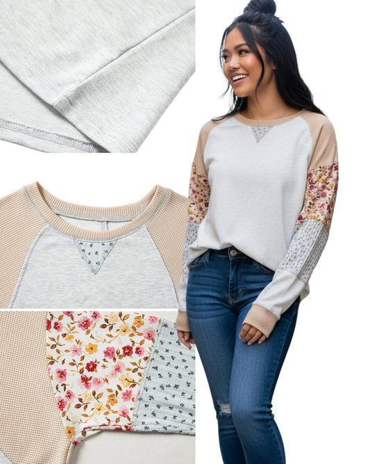 PREORDER: Patchwork Floral Raglan