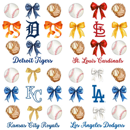 Baseball Team Bow Preorder