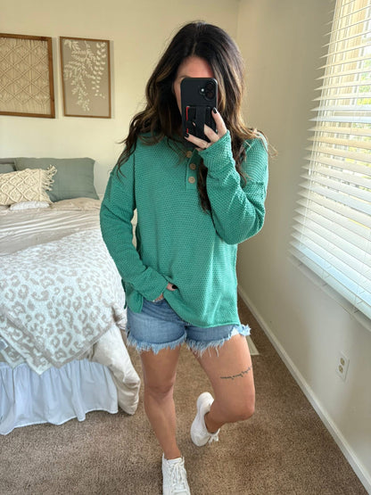PREORDER: Cozy Button Henley