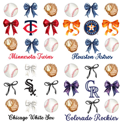 Baseball Team Bow Preorder