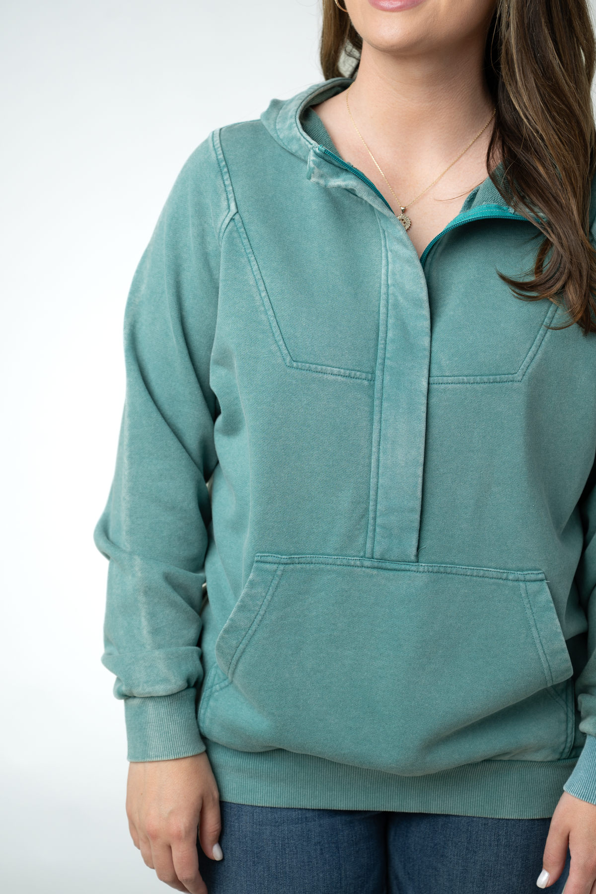 Ryker Vintage Wash Hoodie- Teal
