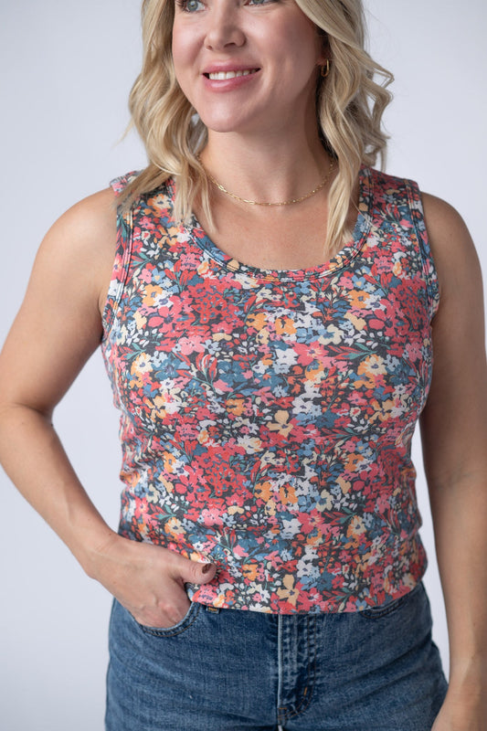 Ava Tank - Bright Floral