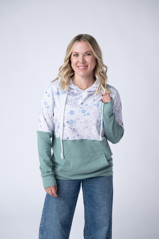Hailey Pullover Hoodie - Spring Meadows and Sage