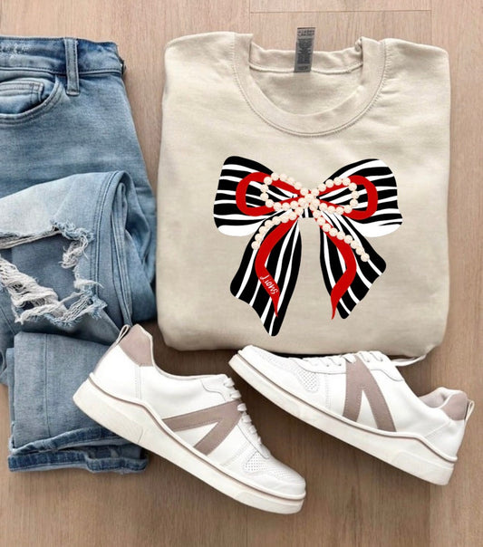 Pearl Lion Bow Sweatshirt Preorder