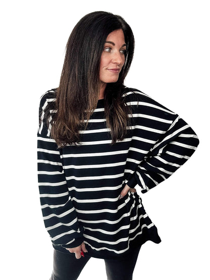 PREORDER: Oversized Striped Pullover in Three Colors