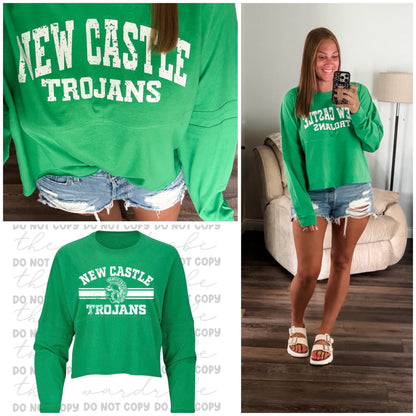 Ladies Boxy Crop Trojans Preorder