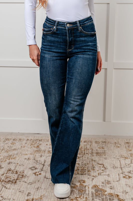 High Rise Control Top Shield Pocket Flare Jeans
