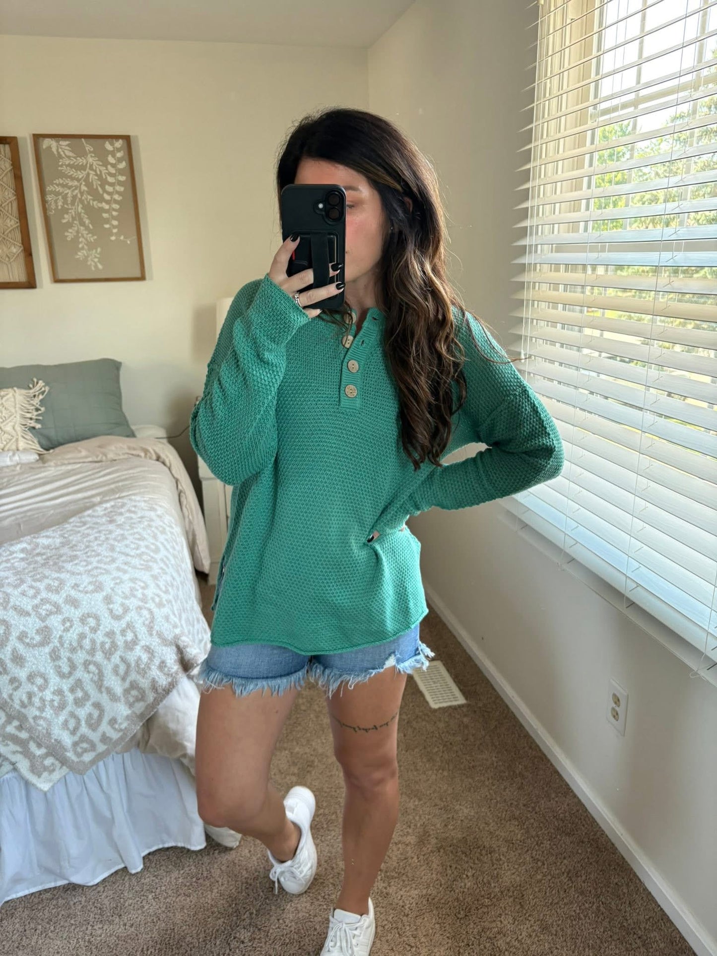 PREORDER: Cozy Button Henley