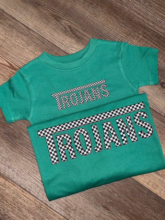 Checkered Trojans tee preorder