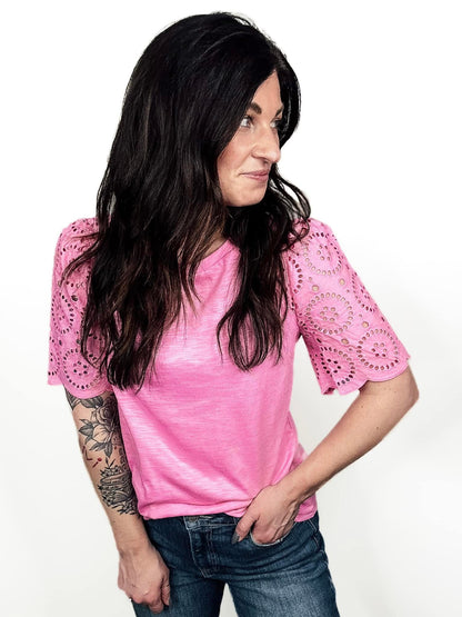 PREORDER: Breeze and Bloom Eyelet Tee