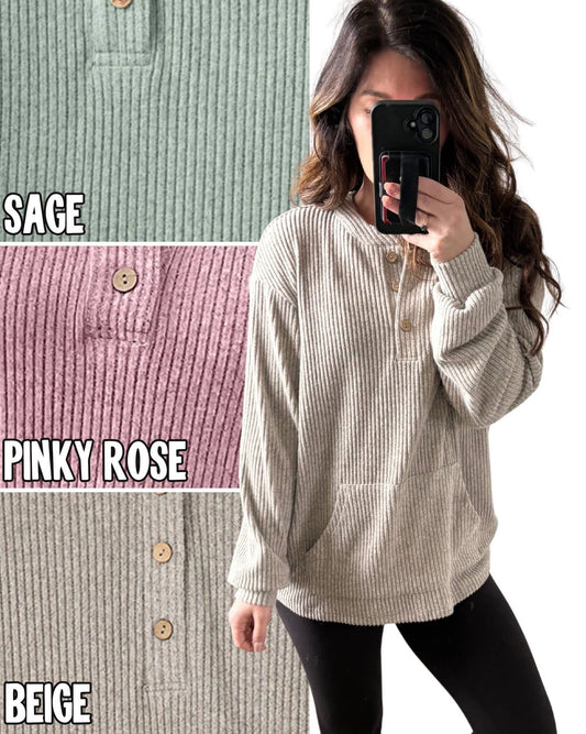 PREORDER: Everyday Ease Ribbed Henley