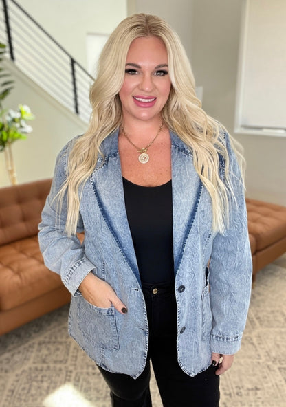 Business Brunch Denim Blazer