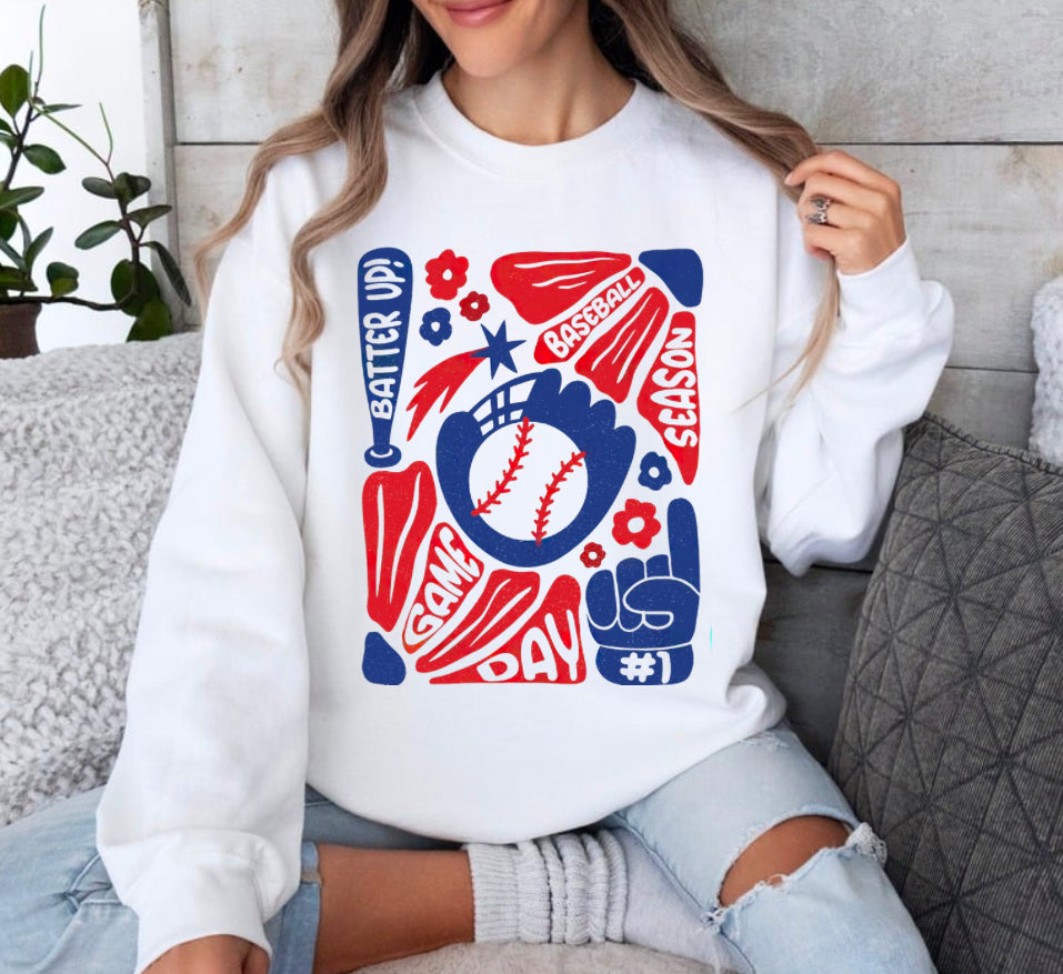 Baseball Floral Collage Preorder