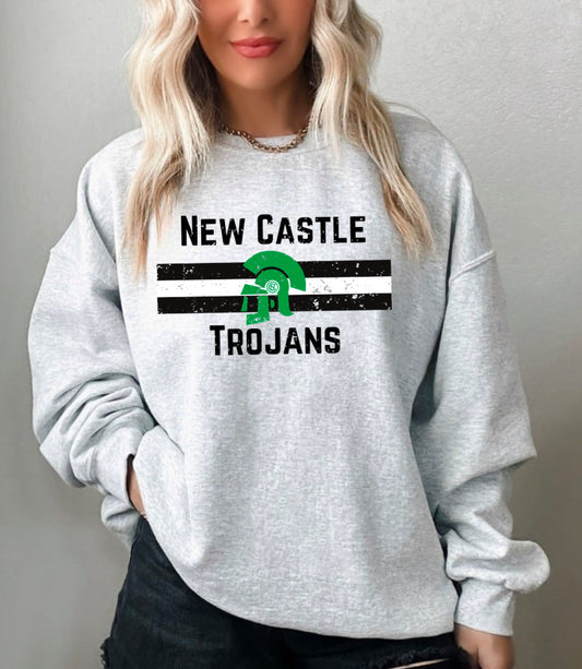 New Castle Trojans Distressed Sweatshirt Preorder