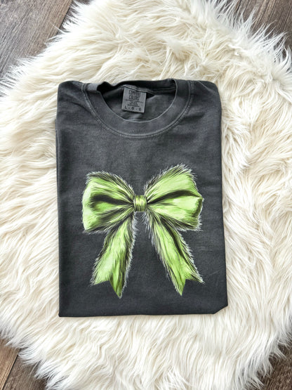 Green Guy Bow on Comfort Colors Preorder