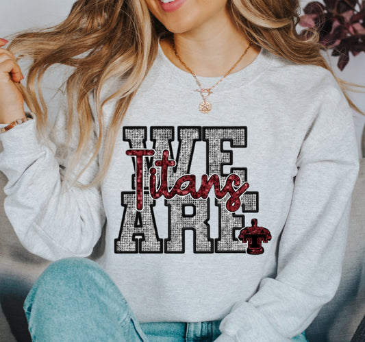 We are Titans preorder- youth, adult (faux glitter/sequin)