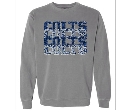 Faux Glitter Colts on Comfort Colors Preorder