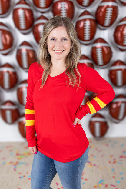 IN STOCK GameDay Larissa Long Sleeve Top - Kansas City