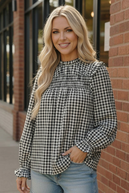 Wildwood Check White Smock