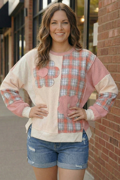 Pretty Prairie Patch Dusty Rose Pullover