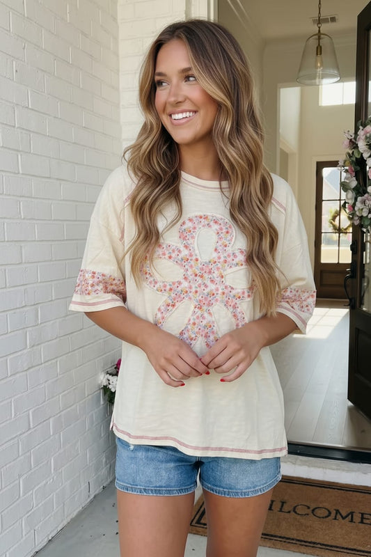 Floral Patchwork Top