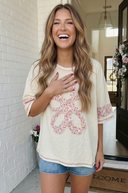 Floral Patchwork Top