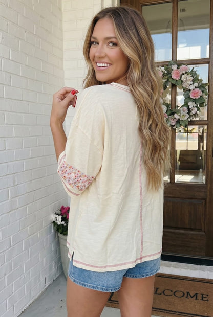 Floral Patchwork Top