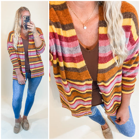 Henny Penny Striped Cardigan