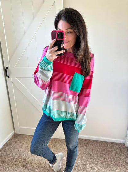 Gradual Feelings Striped Sweater