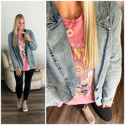 Business Brunch Denim Blazer