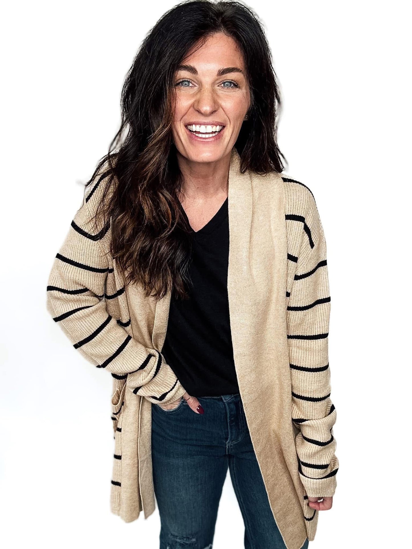 PREORDER: Coffee Break Ribbed Cardigan