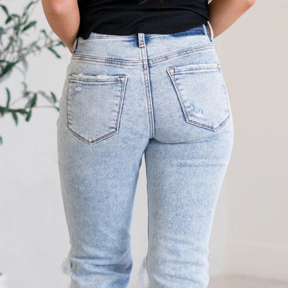 Rizzo High Rise Crop Straight Jeans