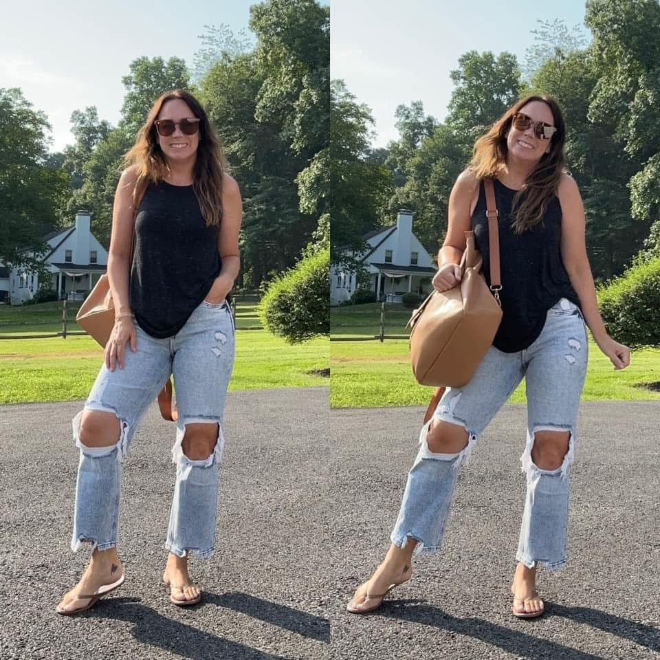 Rizzo High Rise Crop Straight Jeans
