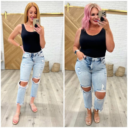 Rizzo High Rise Crop Straight Jeans
